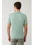 Erkek Su Yeşili 3 Düğmeli Polo Yaka T-shirt Jakarlı Regular Fit A41y1354 4