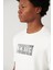 Erkek Beyaz Soft Touch Hologram Baskılı Bisiklet Yaka T-shirt A41y1335 2