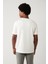 Erkek Beyaz Soft Touch Hologram Baskılı Bisiklet Yaka T-shirt A41y1335 4