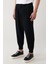 Erkek Siyah Smyrna Baggy Fit Pantolon Klasik Bel Pileli Örme A41y3075 4