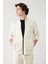 Erkek Ekru Dik Yaka Baskılı Soft Touch Baskılı Sweatshirt A41y1225 1
