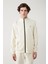 Erkek Ekru Dik Yaka Baskılı Soft Touch Baskılı Sweatshirt A41y1225 3