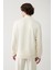 Erkek Ekru Dik Yaka Baskılı Soft Touch Baskılı Sweatshirt A41y1225 4