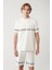 Erkek Beyaz Baskılı Bisiklet Yaka Soft Touch T-shirt A41y1329 1