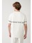 Erkek Beyaz Baskılı Bisiklet Yaka Soft Touch T-shirt A41y1329 4