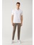 Erkek Beyaz Kıvrılmaz Polo Yaka %100 Pamuk Basic Regular Fit T-Shirt B001032 3
