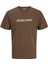 Jack&jones Dynamic Branding Crew Neck Erkek Kahverengi Yuvarlak Yaka Tişört 1