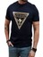 Erkek Lacivert Üçgen Logolu T-Shirt 2