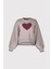 Önü Kalp Baskılı Nakışlı Sweatshirt 5