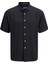 Jack&jones Joshua Viscose Erkek Siyah Klasik Yaka Gömlek 1