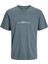 Jack&jones Varenna Branding Crew Neck Erkek Gri Yuvarlak Yaka Tişört 1