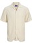 Jack&jones Cabana Varenna Slub Erkek Ekru Klasik Yaka Gömlek 1