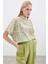 Yarasa Kol Desenli Bluz - Yağ Yeşili 1