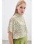 Yarasa Kol Desenli Bluz - Yağ Yeşili 4