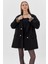 Kol Ağzı Leopar Detaylı Blazer Ceket Sıyah 3