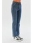 Yıkamalı Baggy Jean Mavı 4