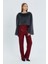 Pul Payetli Pantolon Bordo 1