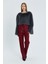 Pul Payetli Pantolon Bordo 2