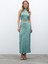 Fermuarlı Karolin Midi Etek - Mint 1