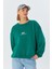 Kabartma Baskılı Sweatshirt Benetton Green 1