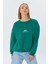 Kabartma Baskılı Sweatshirt Benetton Green 2