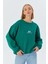 Kabartma Baskılı Sweatshirt Benetton Green 4