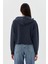 Kapüşonlu Kısa Sweatshirt Antrasıt 5
