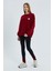 Kalp Nakışlı Sweatshirt Bordo 4