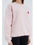 Kalp Nakışlı Sweatshirt Pembe 4