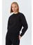 Şardonlu Sweatshirt Sıyah 3