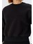 Şardonlu Sweatshirt Sıyah 4