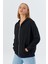 Fermuarlı Sweatshirt Sıyah 1