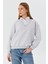 Gömlek Yaka Sweatshirt Grı 2