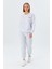 Yazı Detaylı Şardonlu Sweatshirt Kar Melanj 2