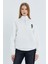 Yakası Fermuarlı Sweatshirt Ekru 3