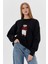 Teddy Baskılı Sweatshirt Sıyah 1