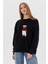 Teddy Baskılı Sweatshirt Sıyah 3