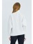 Yakası Fermuarlı Sweatshirt Ekru 5