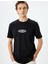Kısa Kollu Bisiklet Yaka Pamuklu Baskılı Tişört 1