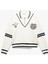Nakış Detaylı Çizgili Oversize Yarım Fermuarlı Sweatshirt 3