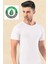 3 Adet, Organik Pamuk Ribana, Geniş Yaka Erkek T-Shirt & Fanila, Beyaz, Ocs Sertifikalı 1