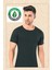3 Adet, Organik Pamuk , Geniş Yaka Erkek T-Shirt & Fanila, Siyah, 1
