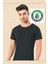 2 Adet, Organik Pamuk & Likralı, Yuvarlak Yaka Erkek T-Shirt & Fanila, Siyah, Ocs Sertifikalı 1