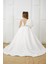 Beyaz Rosetta Kız Çocuk Abiye Elbise, Özel Gün, Girl Evening Dress Toddler Dress 3