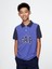 Erkek Çocuk Mavi Gap Logo Colorblock Pique Polo Yaka T-Shirt 1