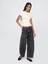 Kadın Kırık Beyaz Modern Rib Crop T-Shirt 3