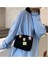 Kawaii Cep Detaylı Unisex Kanvas Siyah Omuz Çantası 3