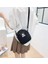 Kuromi Sitting Baskılı Fermuarlı Unisex Kanvas Siyah Omuz Çantası 1