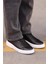 - Siyah Hakiki Deri Bağcıklı Erkek Sneaker 800-2501 2