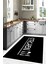 Baskılı Modern Kitchen Yazılı Yıkanabilir Kaymaz Yolluk Salon Mutfak Halısı, Mutfak-67-Siyah, 3